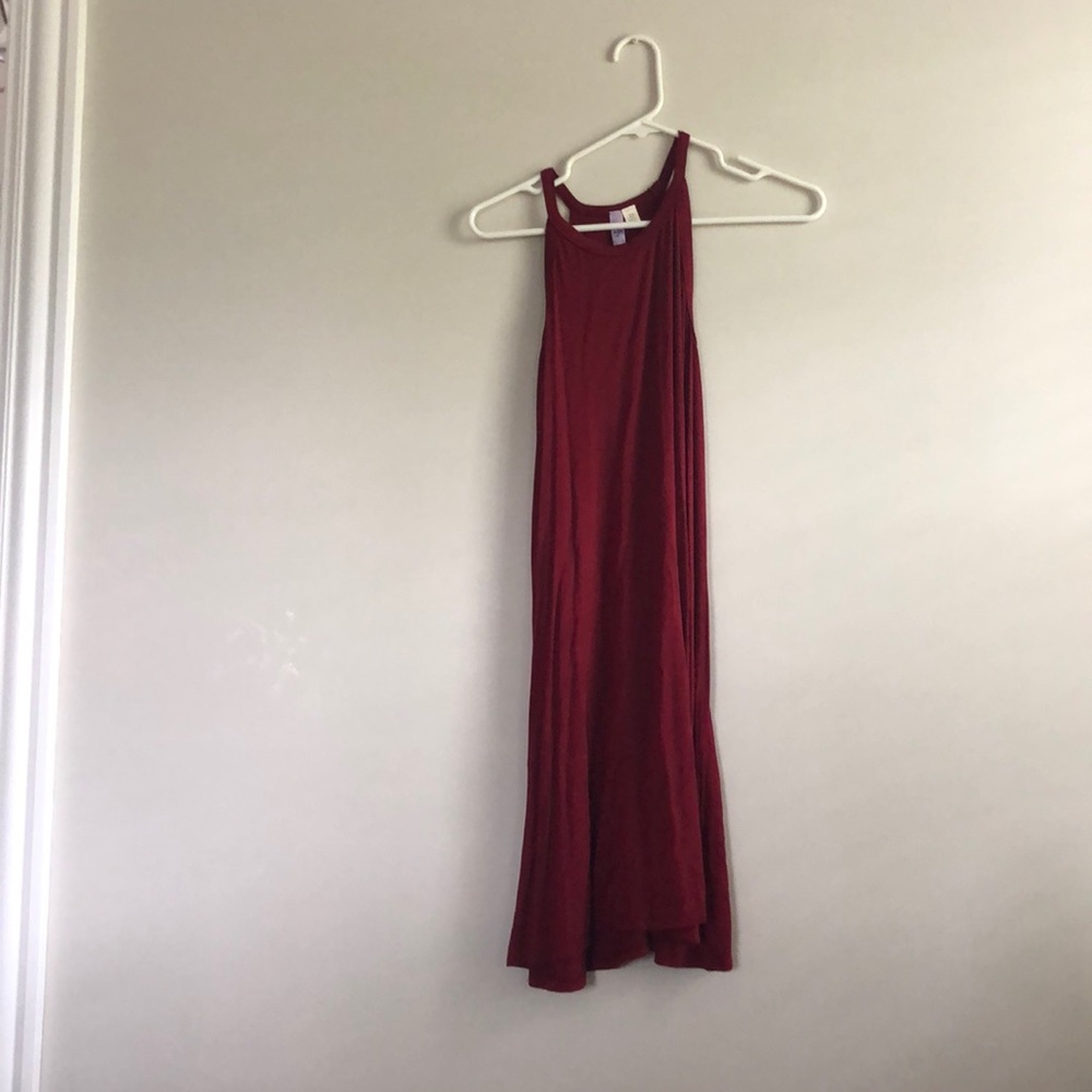 Alya burgundy shift dress